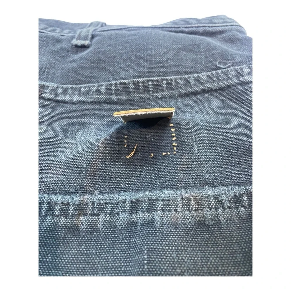 Carhartt Men‎ Size 44 x 32 Pants Black Duck Canvas Jeans Flannel Lined Straight